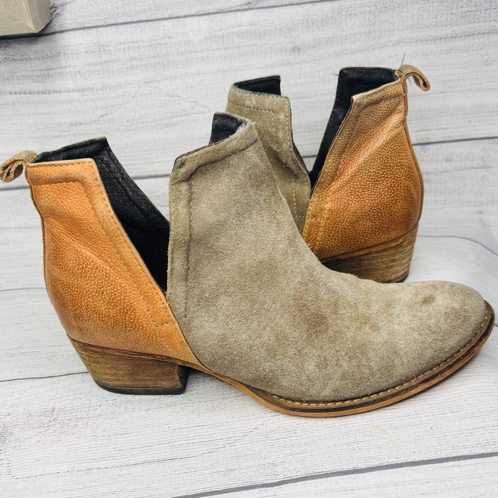 Diba Tan and Brown Ankle Boots